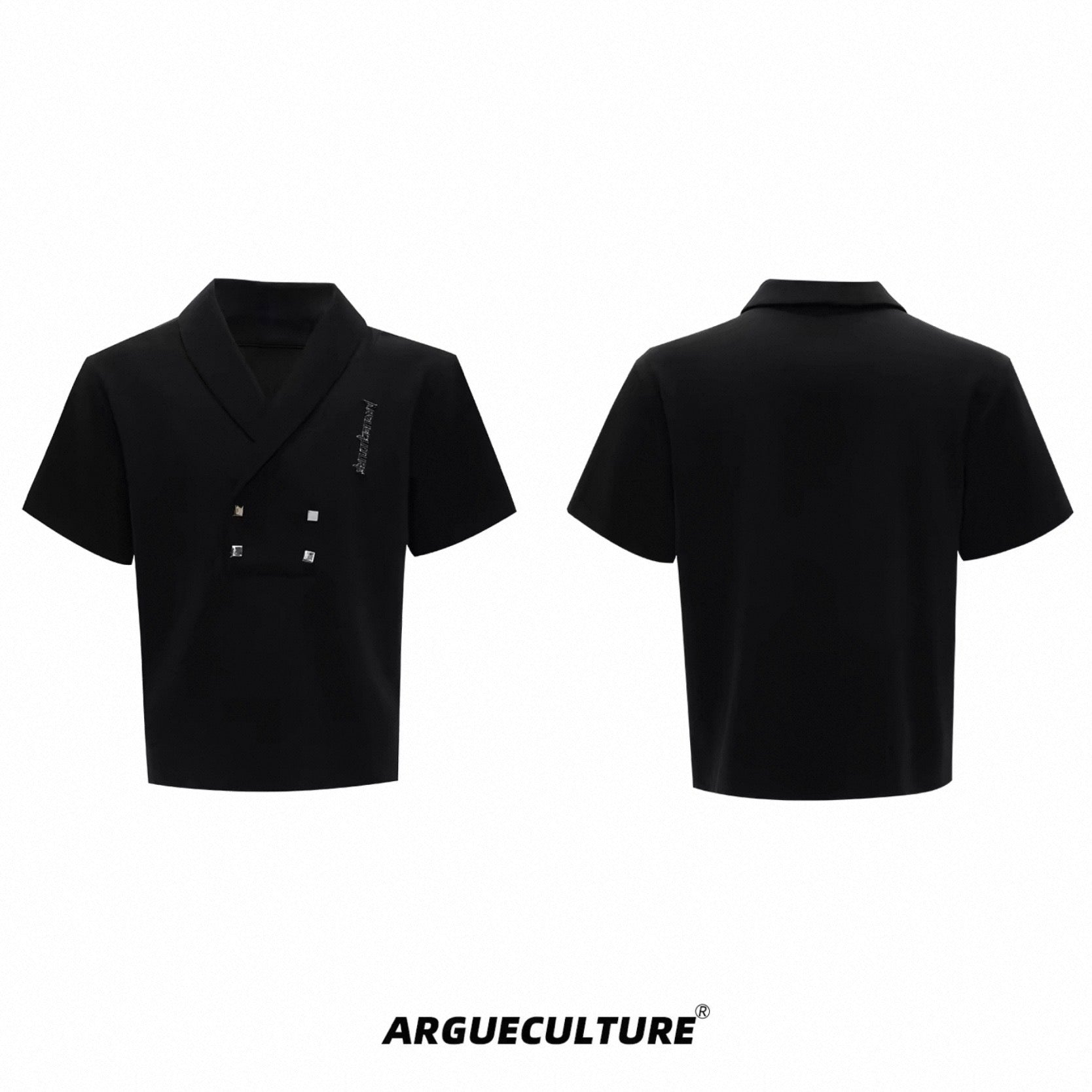 【ArguE CulturE】Vネックデザイン 半袖セットアップ / ワイドスウェットパンツ